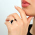 Silicone Wedding Ring Sets for Couple – MetalBar & MetalInfinity Collection. (Black with Gold)